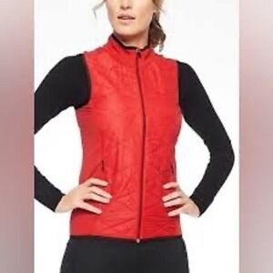 Athleta Quilted Puffer‎ Vest Full Zip Lightweight Activewear Women's S
